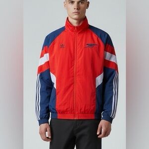 Adidas Arsenal AFC soccer Track Jacket windbreaker red‎ blue size small IS6503